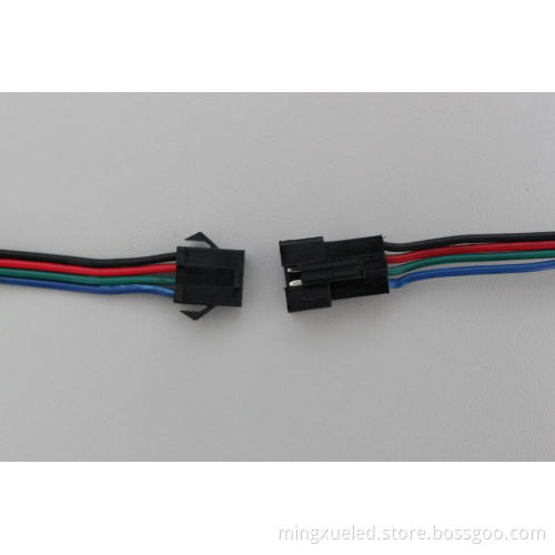4 pole LED strip Male Female cable 10mm Strip connector